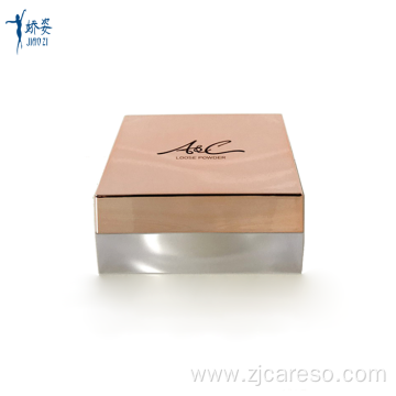 50g Shiny Rose Gold Square Loose Powder Case